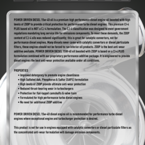 CONVENTIONAL 15W-40 BOOSTED WITH ZDDP Conventional Diesel Oil 15W-40