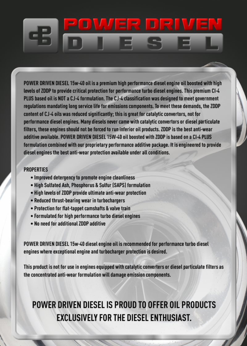 CONVENTIONAL 15W-40 BOOSTED WITH ZDDP Conventional Diesel Oil 15W-40