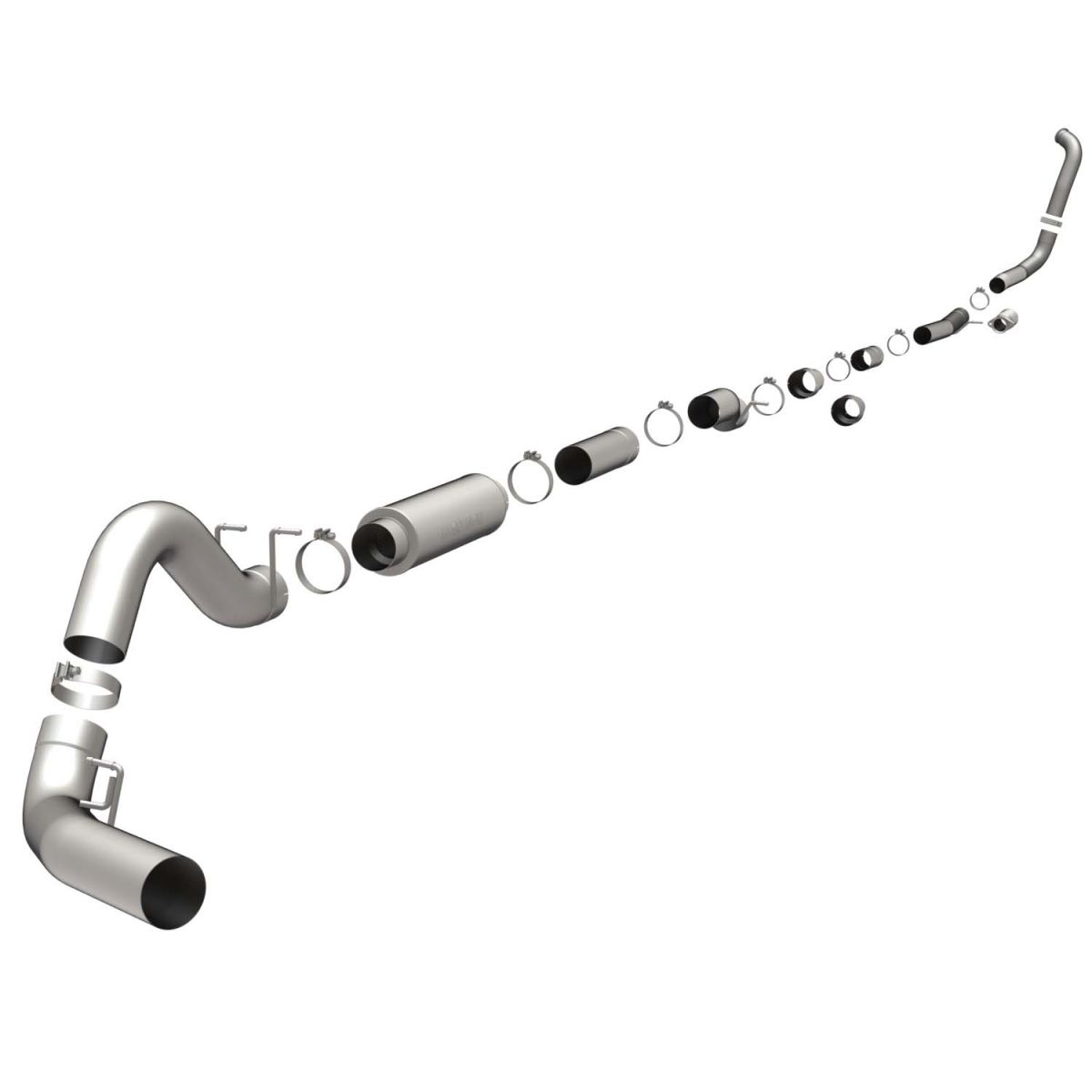 99-03 Ford F250 Exhaust 5 Inch Turbo Back Pro Series 70lbs - Power