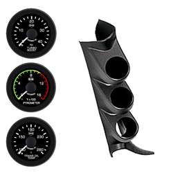 EV  08-09 CHEVY PILLAR KIT (PYRO-BOOST-TRANS TEMP W/O SPKR) BLK FACE WHT PTR BLK BZL