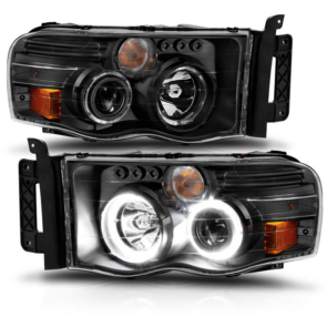 111490 Black Halo Projector Headlights