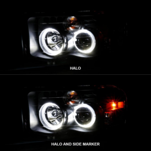 111490 Black Halo Projector Headlights