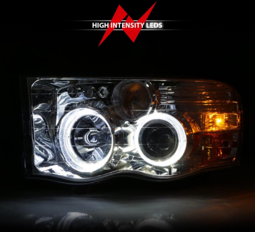 111491 Chrome Halo Projector Headlights