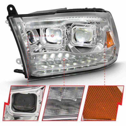 111465 Chrome Plank Headlights